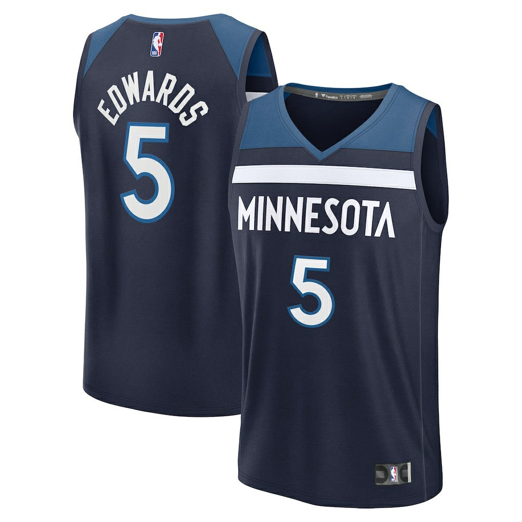 Fanatics - Anthony Edwards Minnesota Timberwolves Fast Break Replica Player Jersey - Icon Edition - Navy