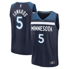 Fanatics - Anthony Edwards Minnesota Timberwolves Fast Break Replica Player Jersey - Icon Edition - Navy