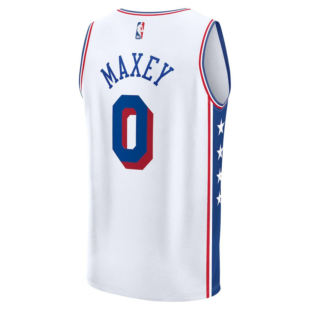 Fanatics - Tyrese Maxey Philadelphia 76ers Fast Break Replica Player Jersey - Association Edition - White