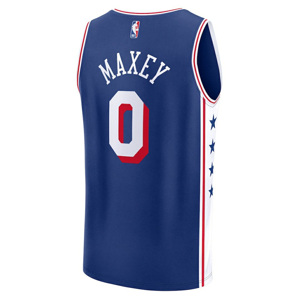 Fanatics - Tyrese Maxey Philadelphia 76ers Youth Fast Break Replica Player Jersey - Icon Edition - Royal