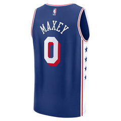 Fanatics - Tyrese Maxey Philadelphia 76ers Youth Fast Break Replica Player Jersey - Icon Edition - Royal