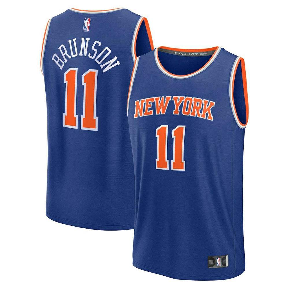 Fanatics - Jalen Brunson New York Knicks Fast Break Replica Player Jersey - Icon Edition - Blue