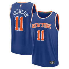 Fanatics - Jalen Brunson New York Knicks Fast Break Replica Player Jersey - Icon Edition - Blue
