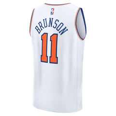 Fanatics - Jalen Brunson New York Knicks Fast Break Replica Player Jersey - Association Edition - White