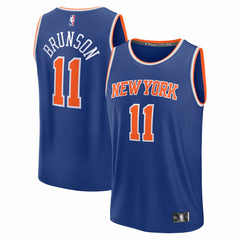 Fanatics - Jalen Brunson New York Knicks Youth Fast Break Replica Player Jersey - Icon Edition - Blue