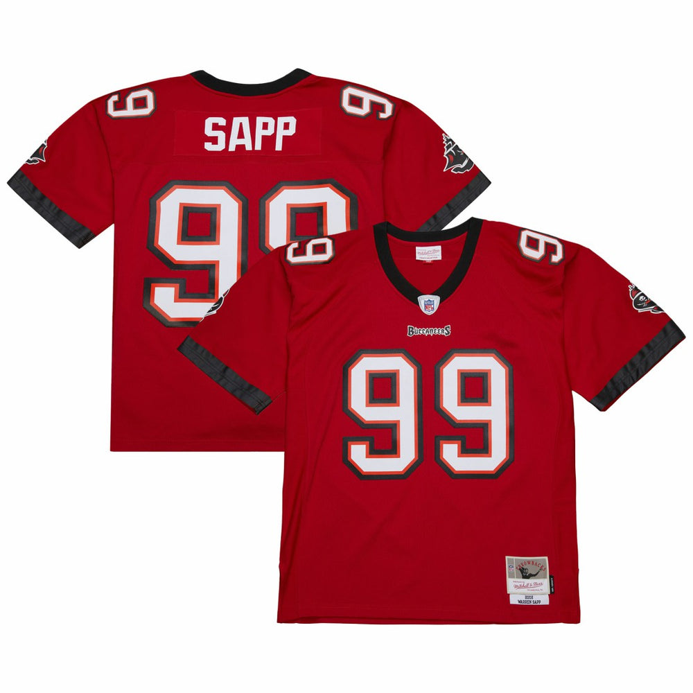 Warren Sapp Tampa Bay Buccaneers 2002 Legacy Replica Jersey Red - Mitchell & Ness