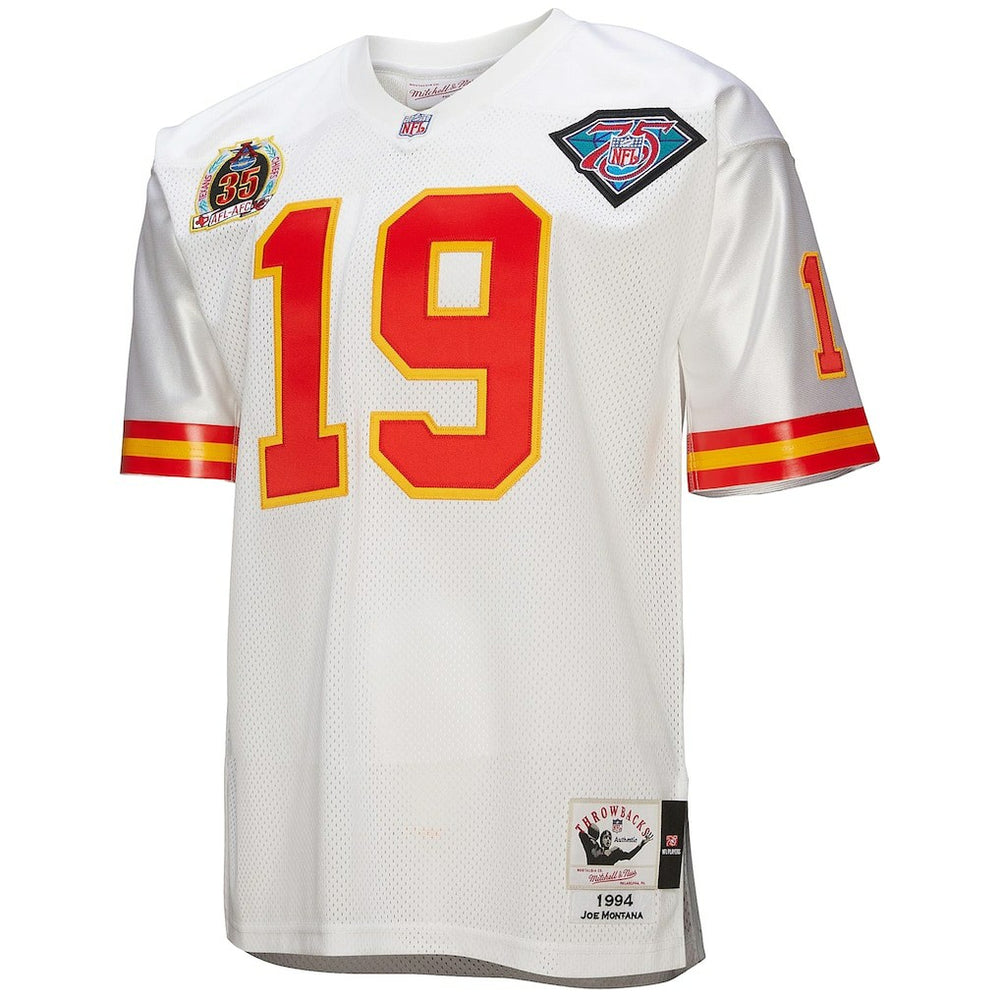 Joe Montana Kansas City Chiefs 1994 Authentic Throwback Retired Player Jersey White - Mitchell & Ness