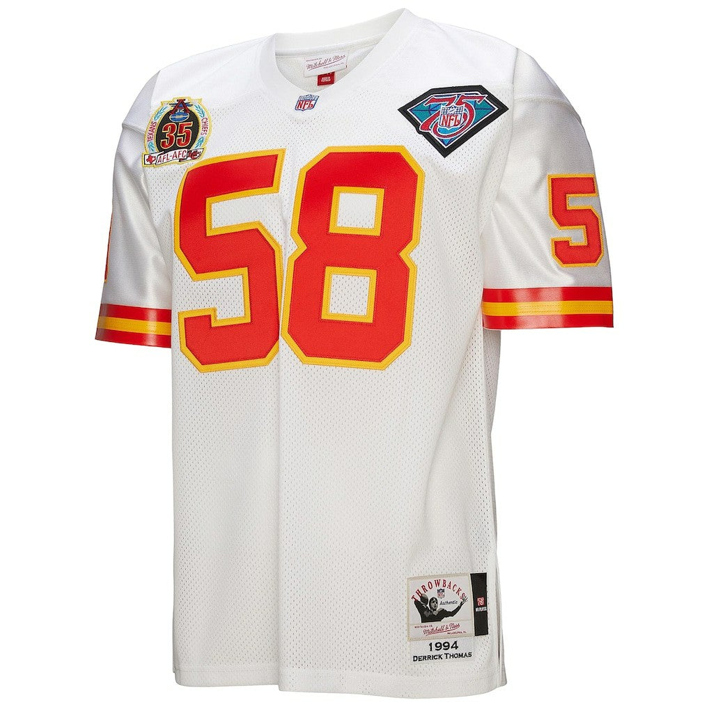Derrick Thomas Kansas City Chiefs 1994 Authentic Throwback Retired Player Jersey White - Mitchell & Ness