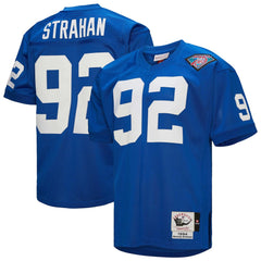 Michael Strahan New York Giants 1994 Authentic Throwback Retired Player Jersey Royal - Mitchell & Ness