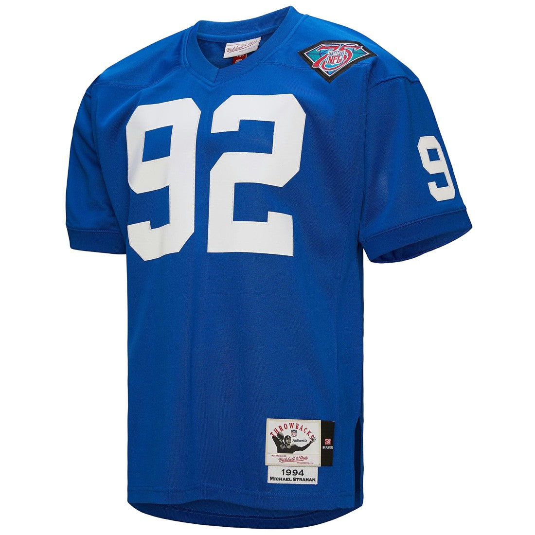 Michael Strahan New York Giants 1994 Authentic Throwback Retired Player Jersey Royal - Mitchell & Ness