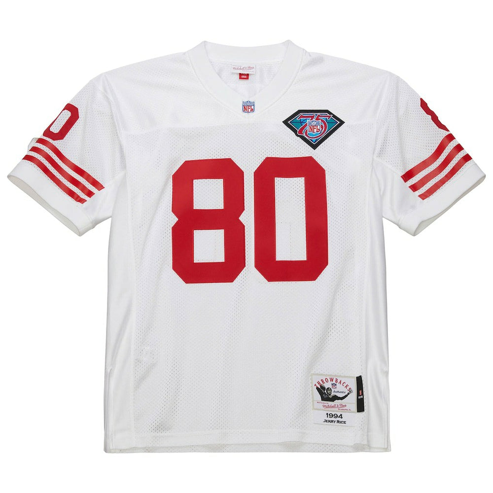 Jerry Rice San Francisco 49ers 1994 Authentic Throwback Retired Player Jersey White - Mitchell & Ness