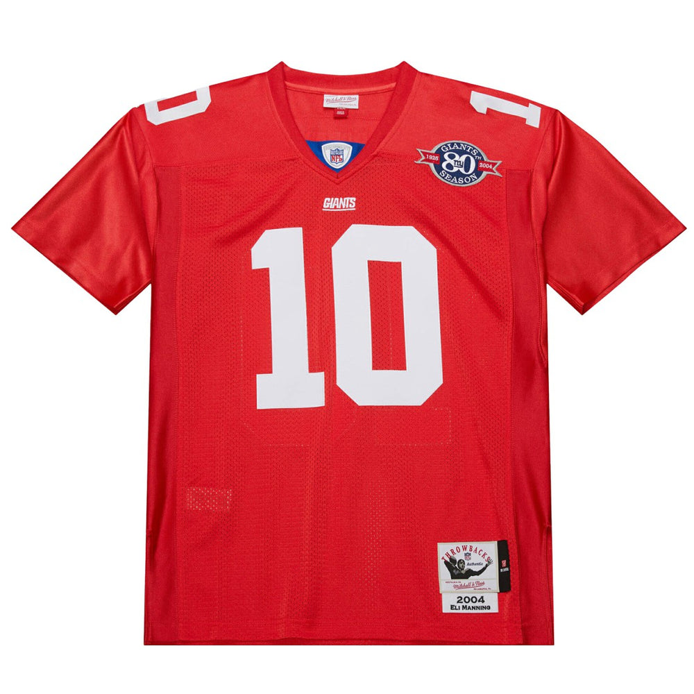 Eli Manning New York Giants 2004 Authentic Throwback Retired Player Jersey Red - Mitchell & Ness