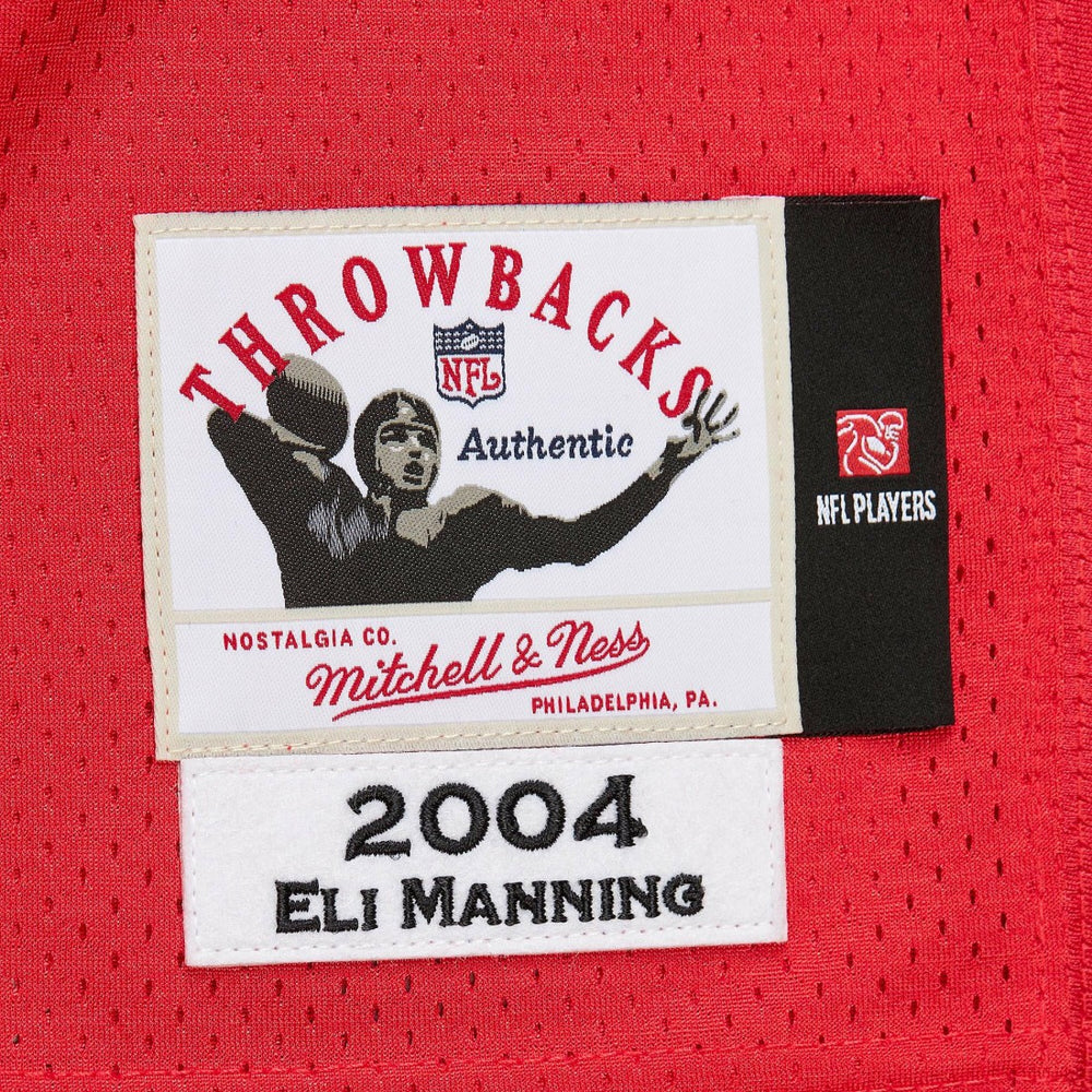 Eli Manning New York Giants 2004 Authentic Throwback Retired Player Jersey Red - Mitchell & Ness