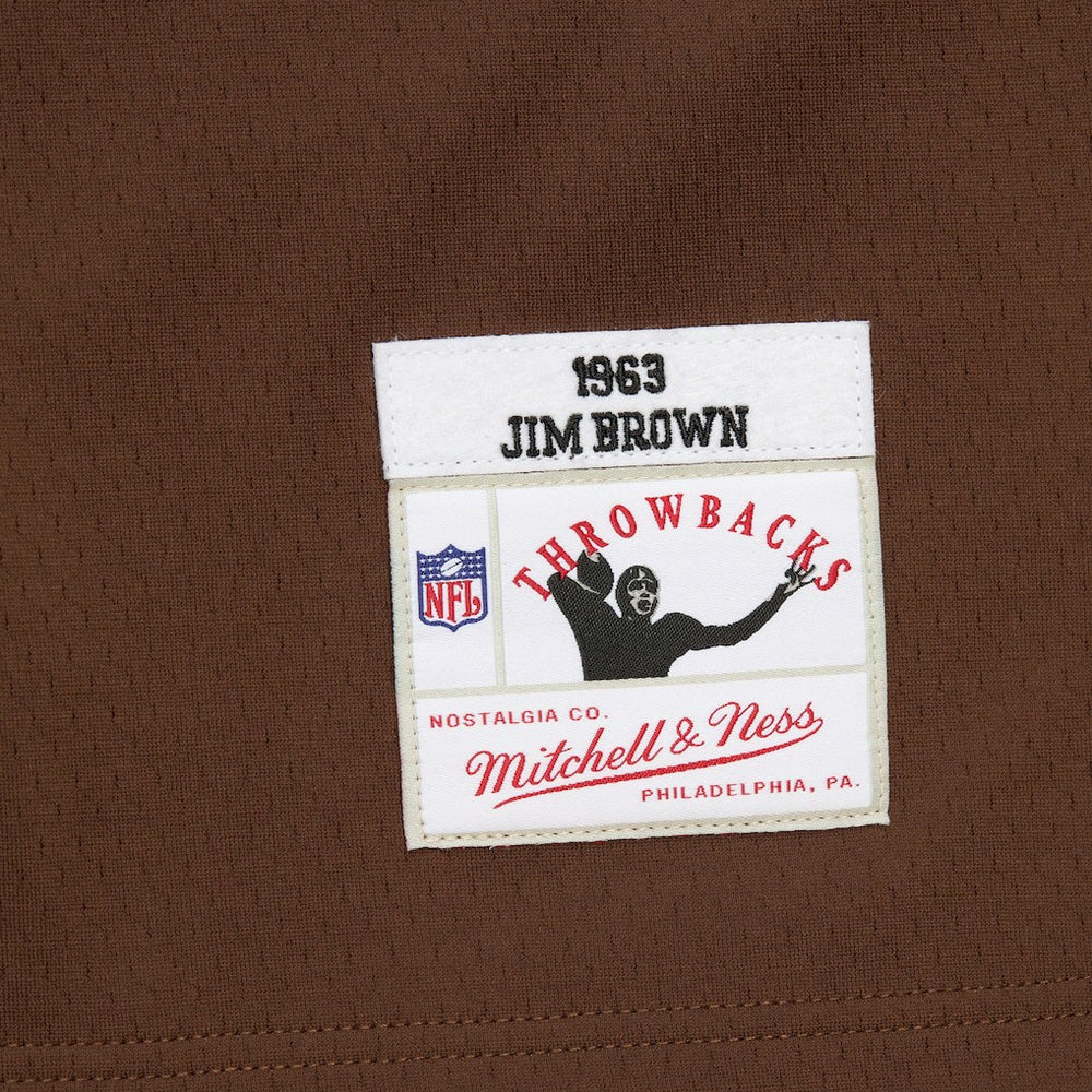 Jim Brown Cleveland Browns Player Name & Number Hoodie Legacy Jersey Brown - Mitchell & Ness