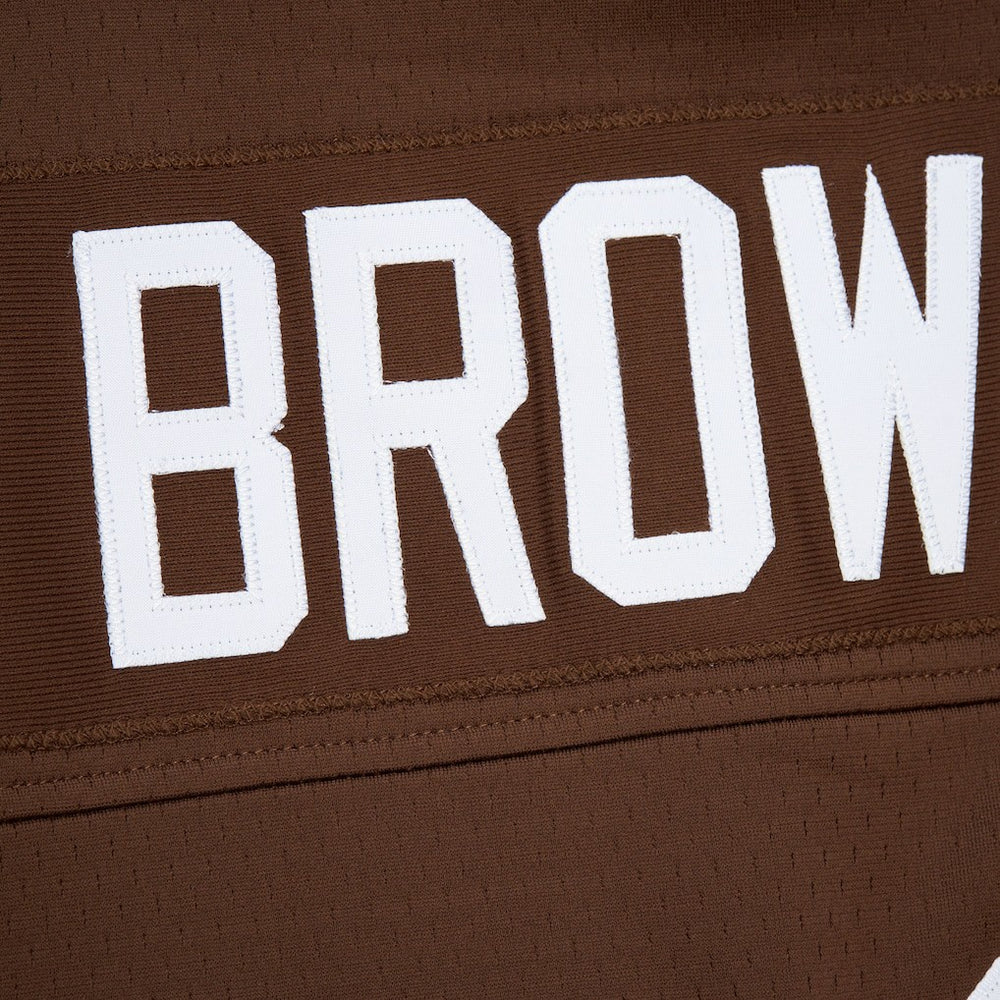 Jim Brown Cleveland Browns Player Name & Number Hoodie Legacy Jersey Brown - Mitchell & Ness