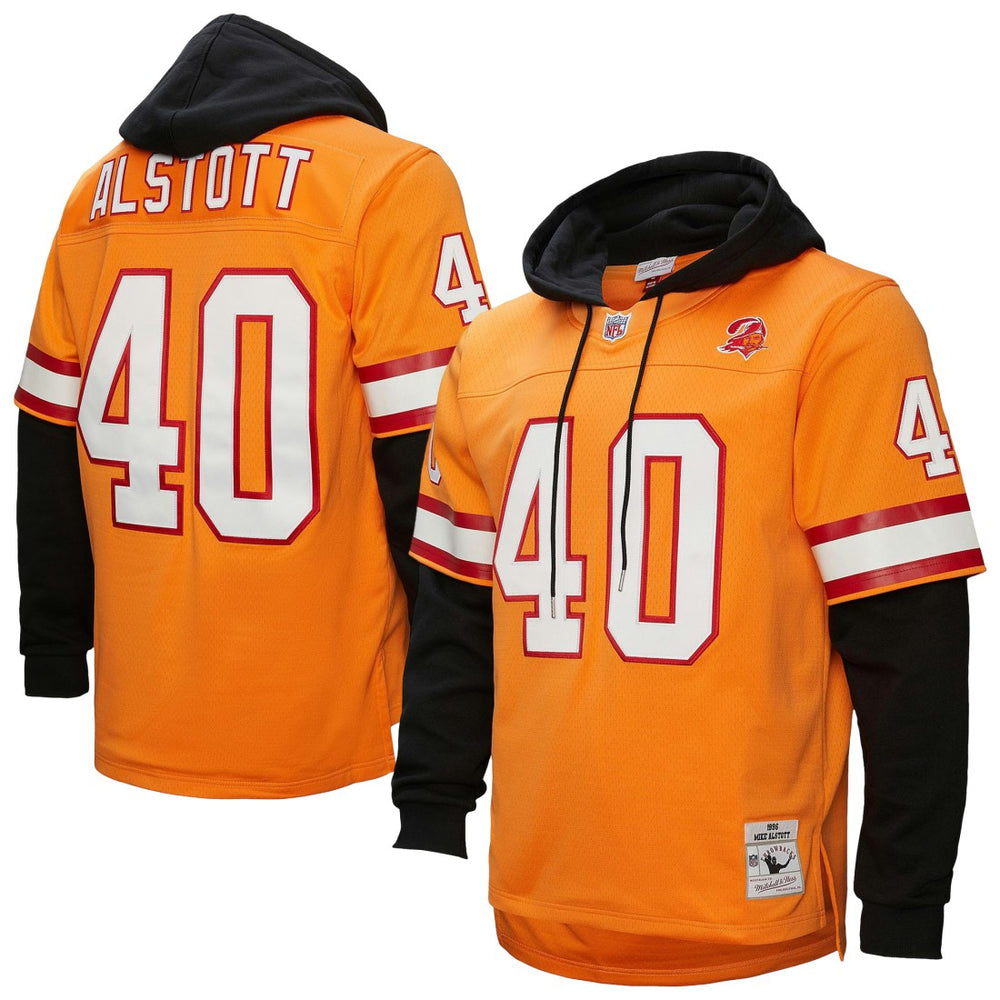 Mike Alstott Tampa Bay Buccaneers Player Name & Number Hoodie Legacy Jersey Orange - Mitchell & Ness