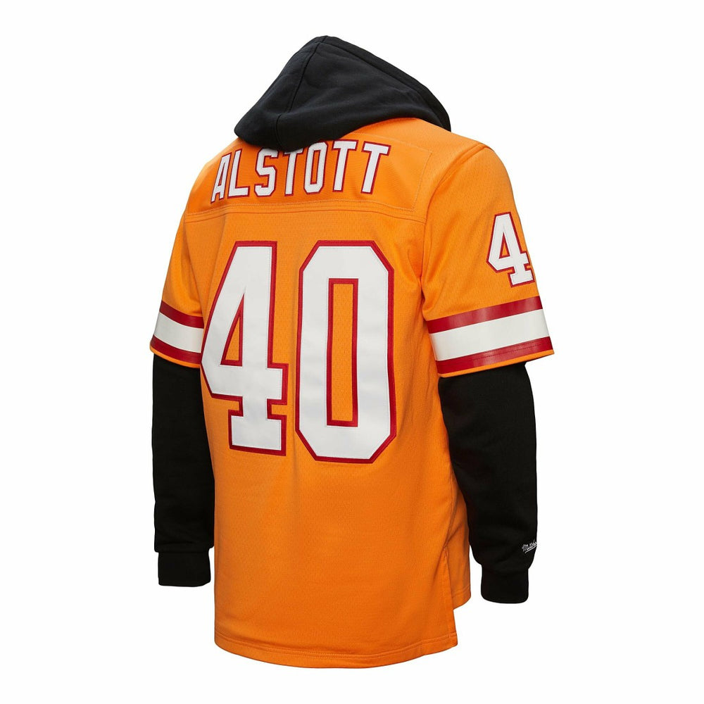 Mike Alstott Tampa Bay Buccaneers Player Name & Number Hoodie Legacy Jersey Orange - Mitchell & Ness