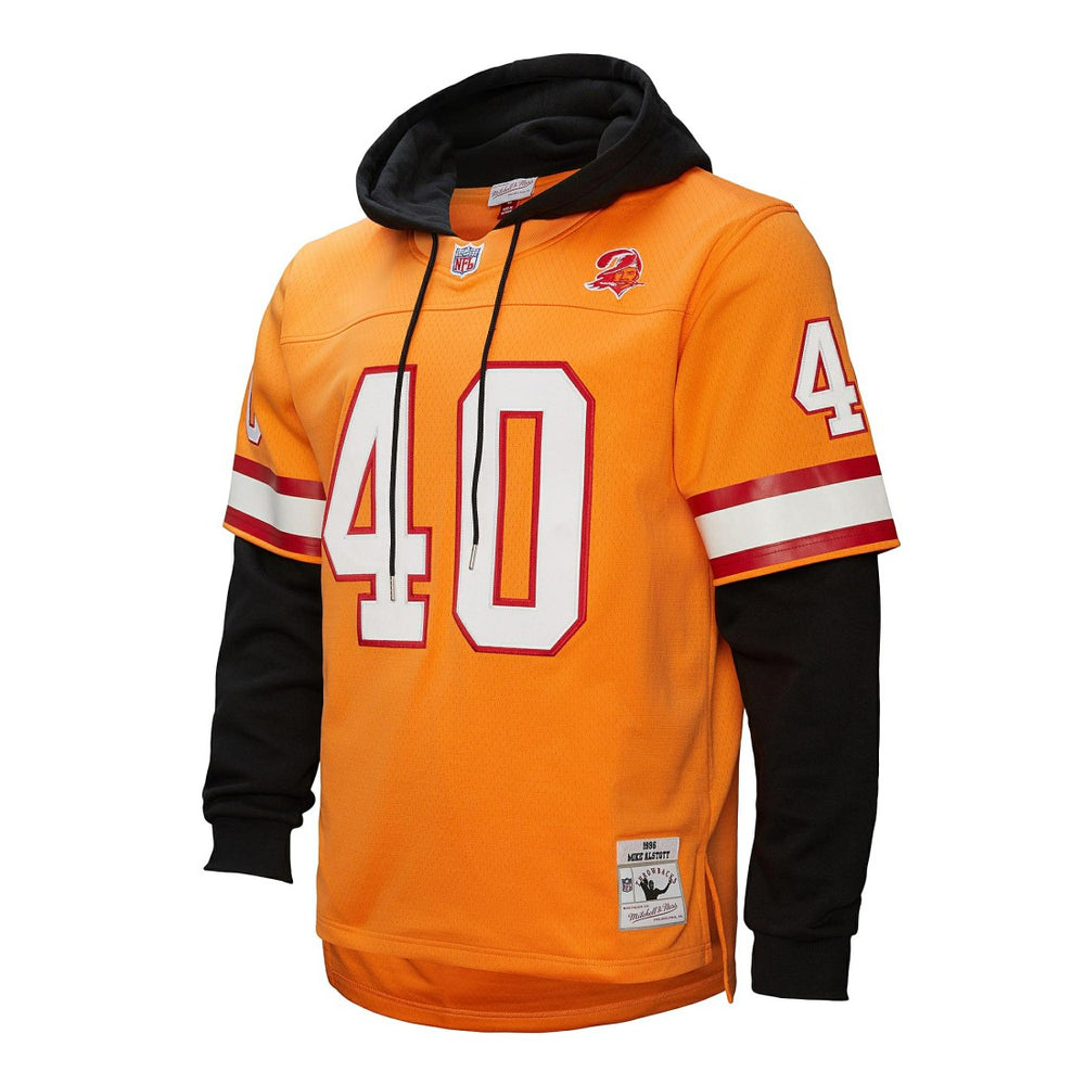 Mike Alstott Tampa Bay Buccaneers Player Name & Number Hoodie Legacy Jersey Orange - Mitchell & Ness
