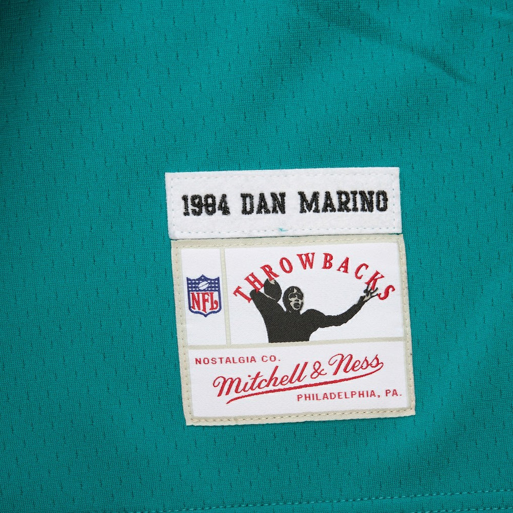 Dan Marino Miami Dolphins Player Name & Number Hoodie Legacy Jersey Aqua - Mitchell & Ness