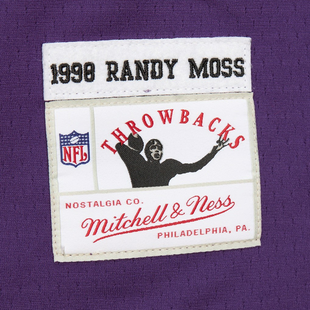 Randy Moss Minnesota Vikings Player Name & Number Hoodie Legacy Jersey Purple - Mitchell & Ness