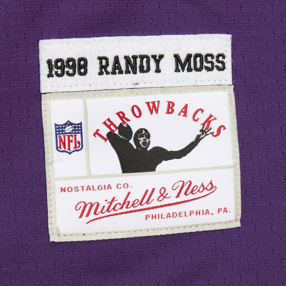 Randy Moss Minnesota Vikings Player Name & Number Hoodie Legacy Jersey Purple - Mitchell & Ness