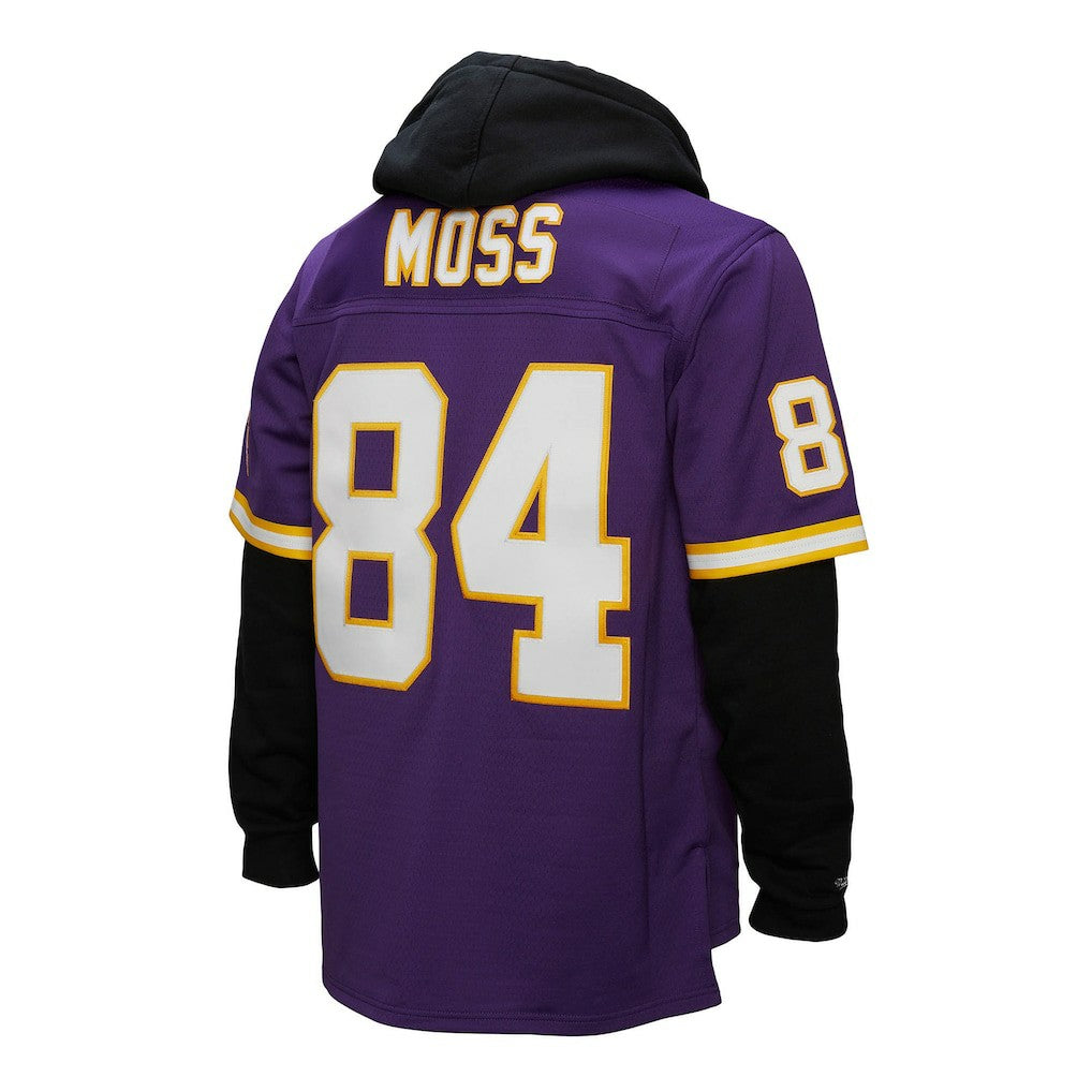 Randy Moss Minnesota Vikings Player Name & Number Hoodie Legacy Jersey Purple - Mitchell & Ness