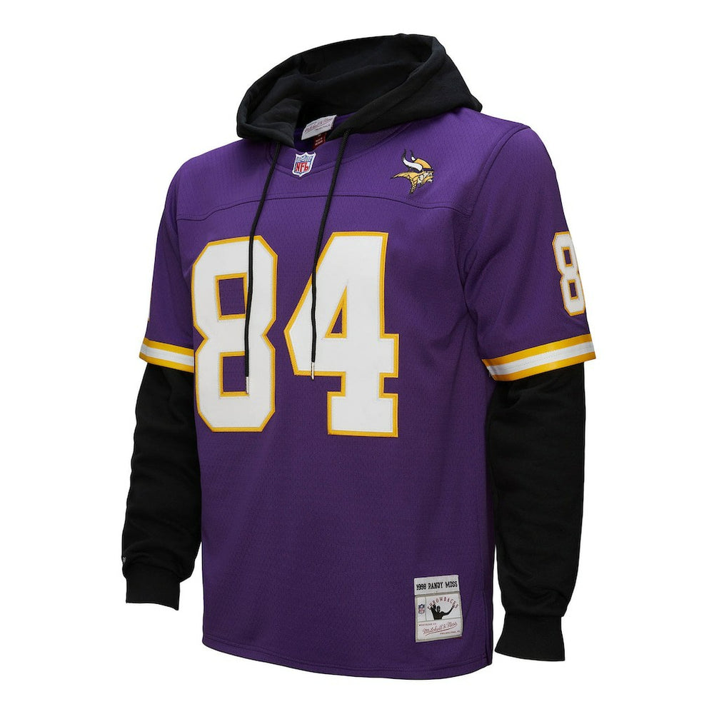 Randy Moss Minnesota Vikings Player Name & Number Hoodie Legacy Jersey Purple - Mitchell & Ness