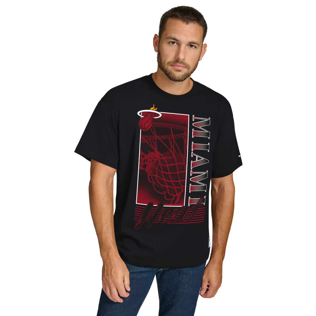 NBA - Miami Heat Tommy Jeans Noah Swish T-Shirt - Black