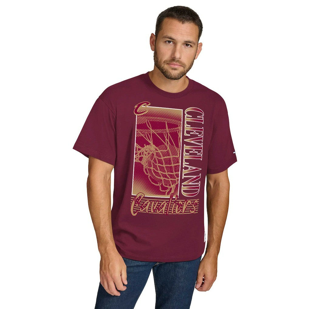 NBA - Cleveland Cavaliers Tommy Jeans Noah Swish T-Shirt - Wine