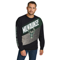 NBA - Milwaukee Bucks Tommy Jeans Lucas Long Sleeve T-Shirt - Black