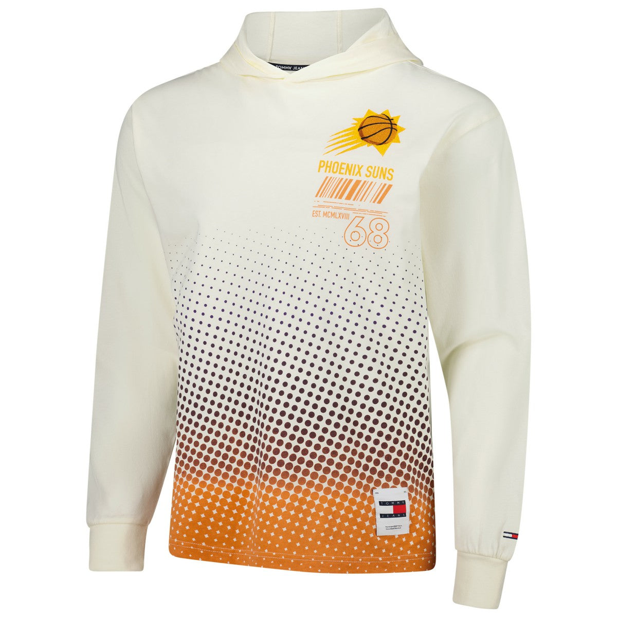 NBA - Phoenix Suns Tommy Jeans Ben Long Sleeve Hoodie T-Shirt - Cream