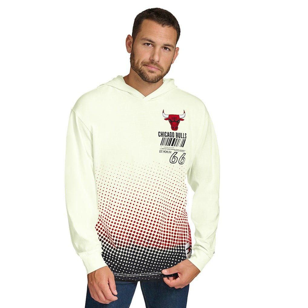 NBA - Chicago Bulls Tommy Jeans Ben Vintage Applique Long Sleeve Hoodie T-Shirt - Cream