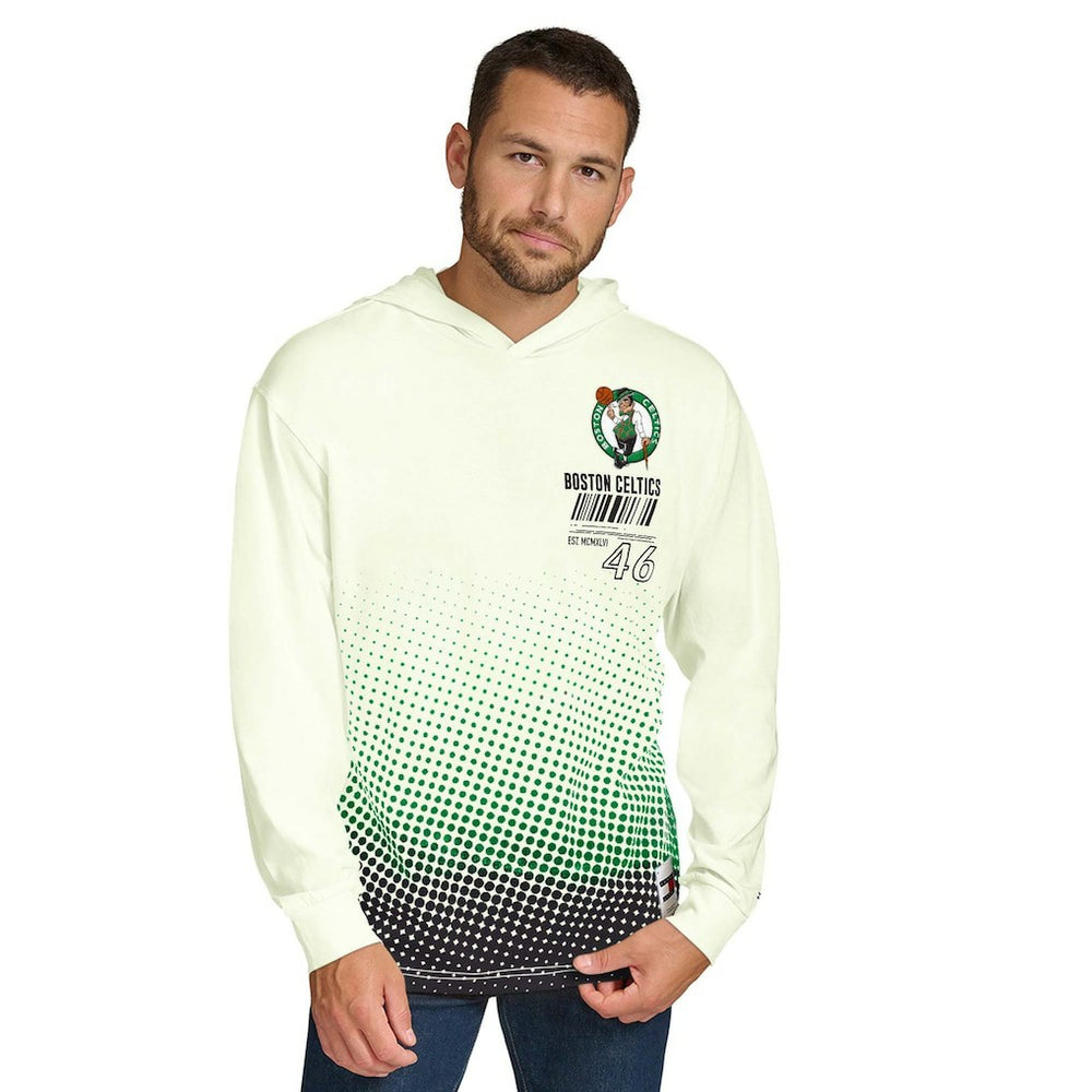 NBA - Boston Celtics Tommy Jeans Ben Vintage Applique Long Sleeve Hoodie T-Shirt - Cream