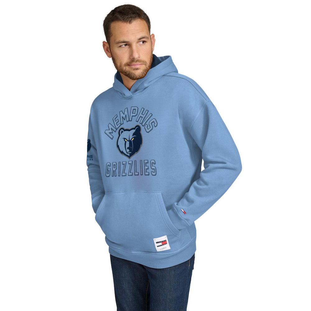 NBA - Memphis Grizzlies Tommy Jeans Sebastian Pullover Hoodie - Light Blue