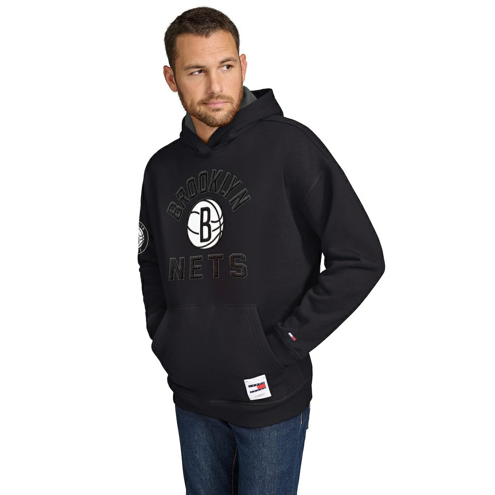 NBA - Brooklyn Nets Tommy Jeans Sebastian Pullover Hoodie - Black