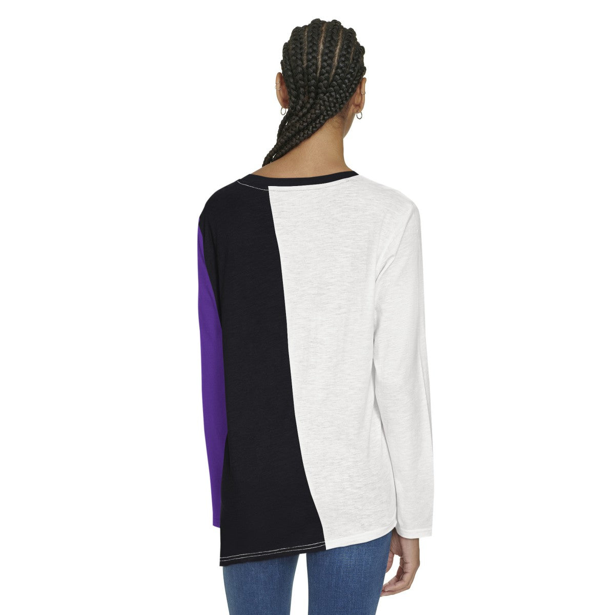 NBA - Sacramento Kings Tommy Jeans Women's Amelia Color Blocked Long Sleeve T-Shirt - White/Black