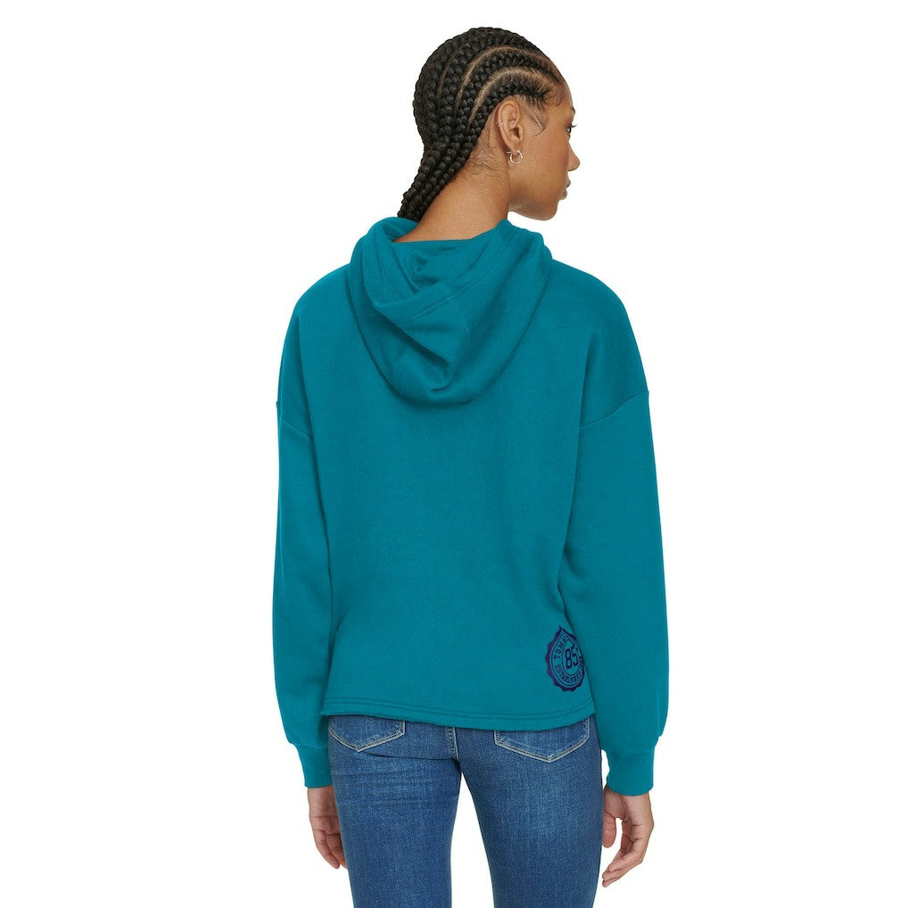 NBA - Charlotte Hornets Tommy Jeans Women's Stella Cropped Pullover Hoodie - Teal
