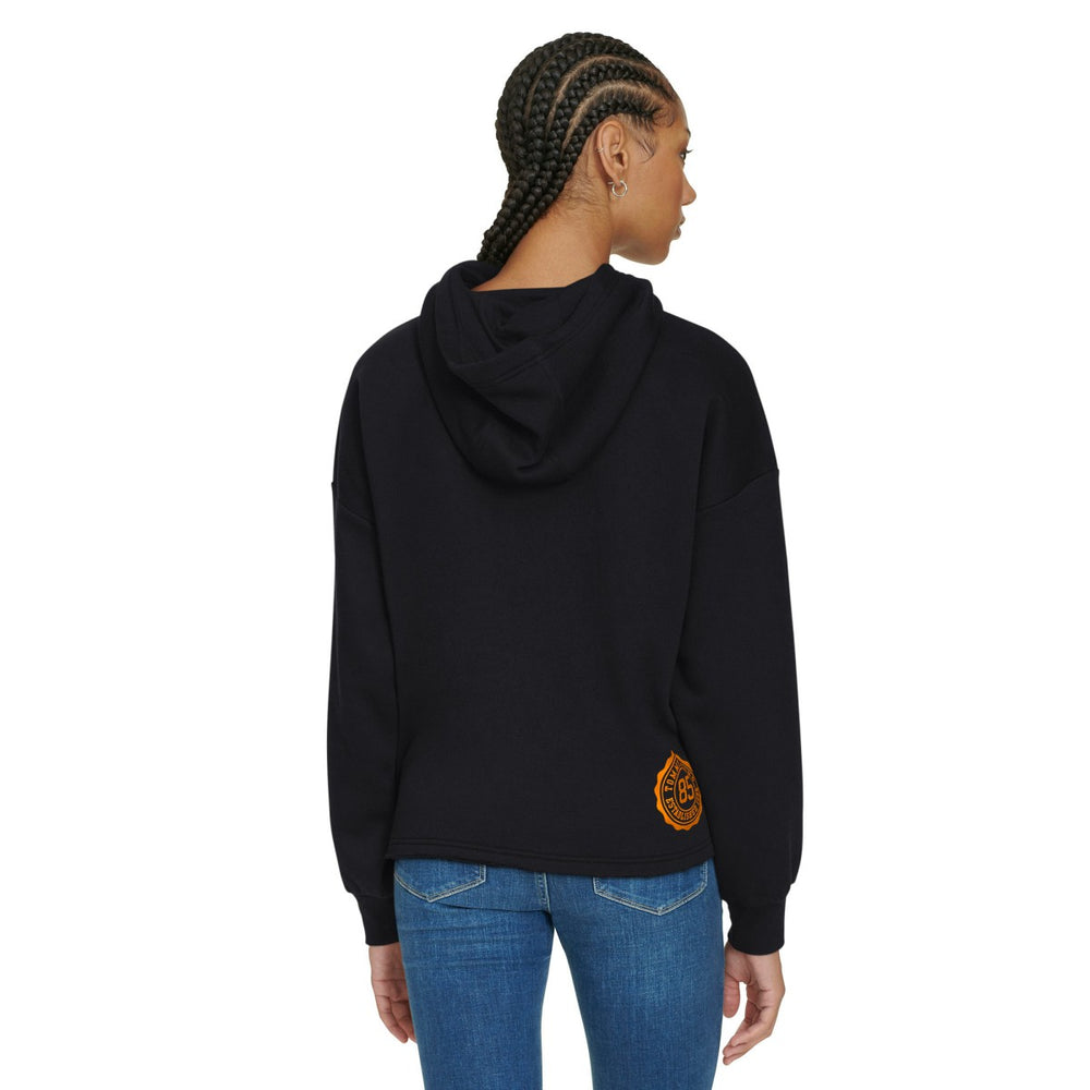 NBA - Phoenix Suns Tommy Jeans Women's Stella Cropped Pullover Hoodie - Black