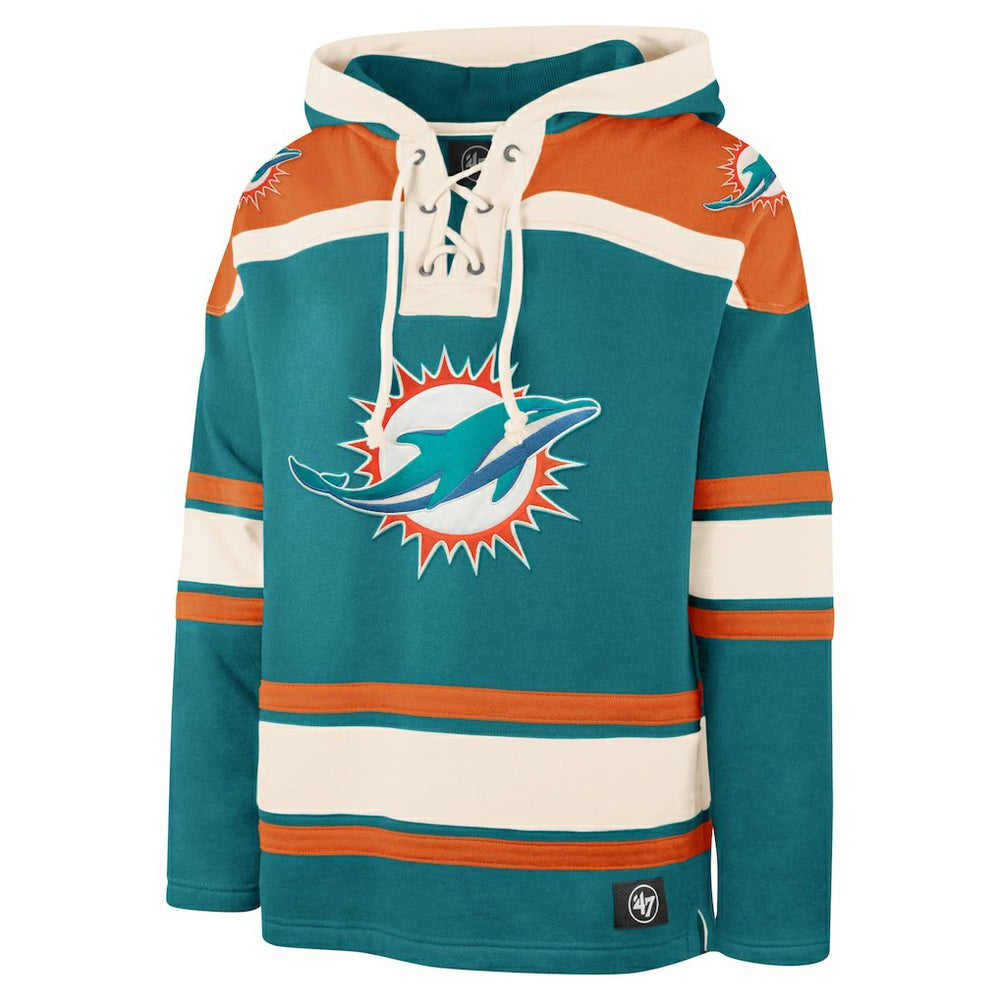 Miami Dolphins '47 Superior Lacer Pullover Hoodie Aqua - 47 brand