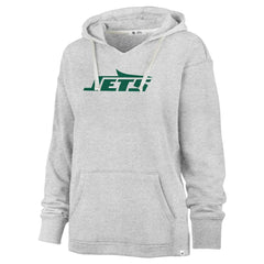 New York Jets '47 Women's Premier Kennedy V-Neck Pullover Hoodie Gray - 47 brand