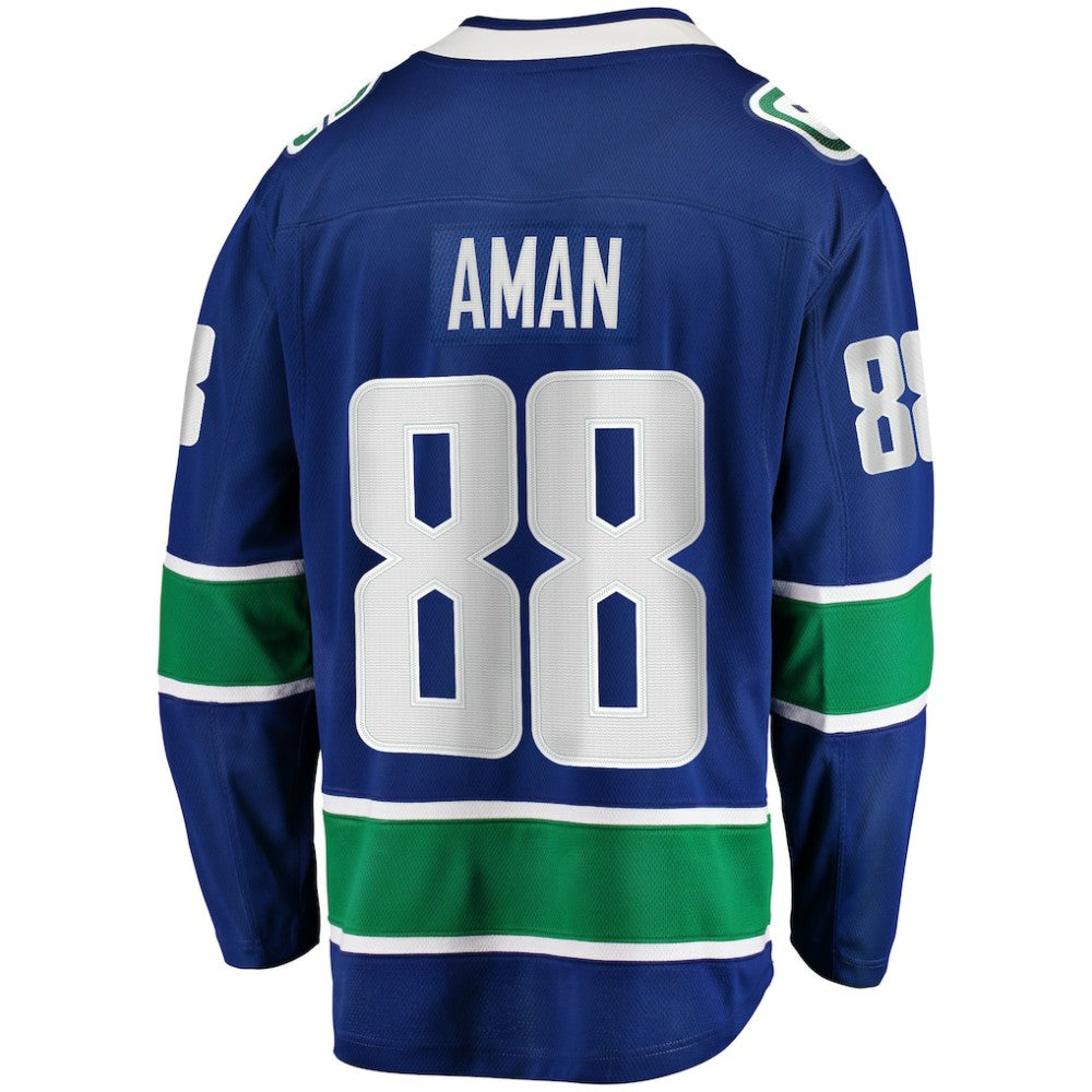 Nils Aman Vancouver Canucks - Fanatics Home Premier Breakaway Player Jersey Blue