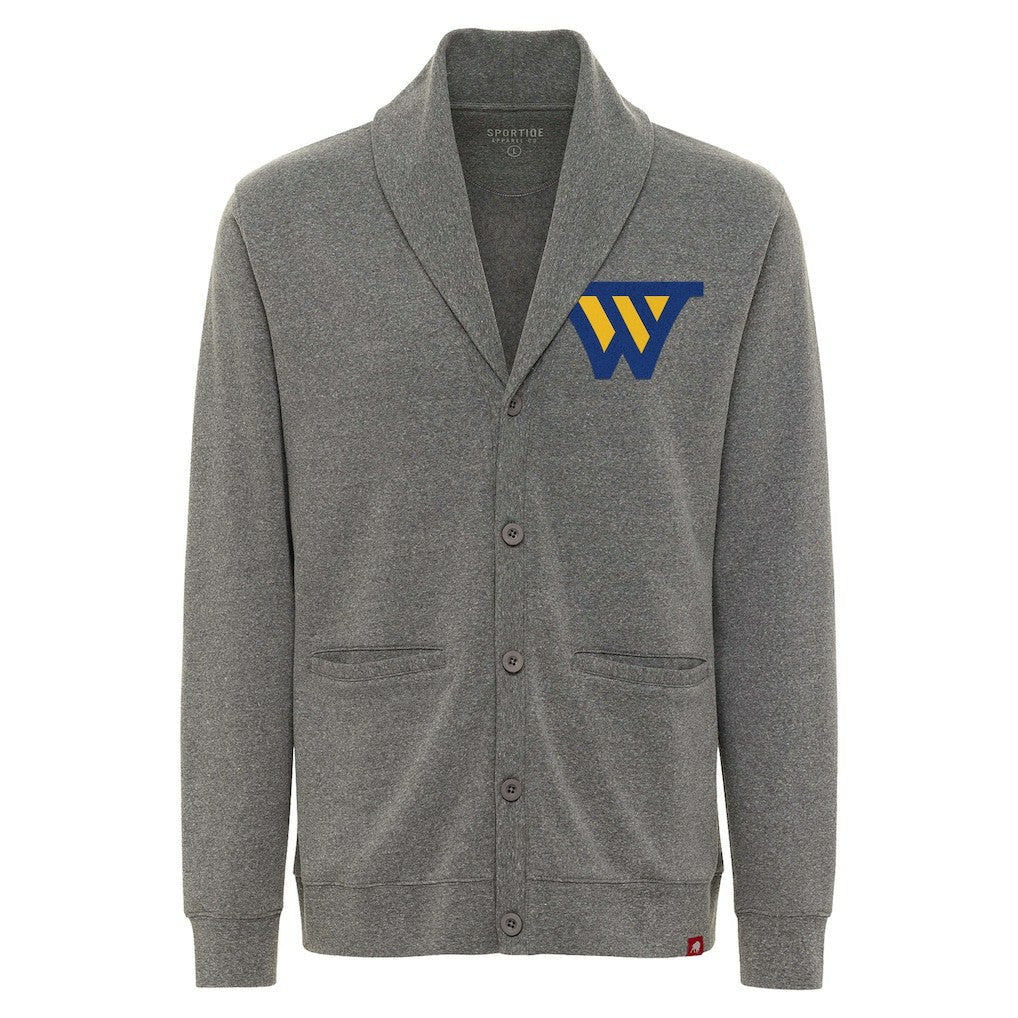 NBA - Golden State Warriors Sportiqe Unisex Henshaw Long Sleeve Full-Button Cardigan Sweater - Heather Gray
