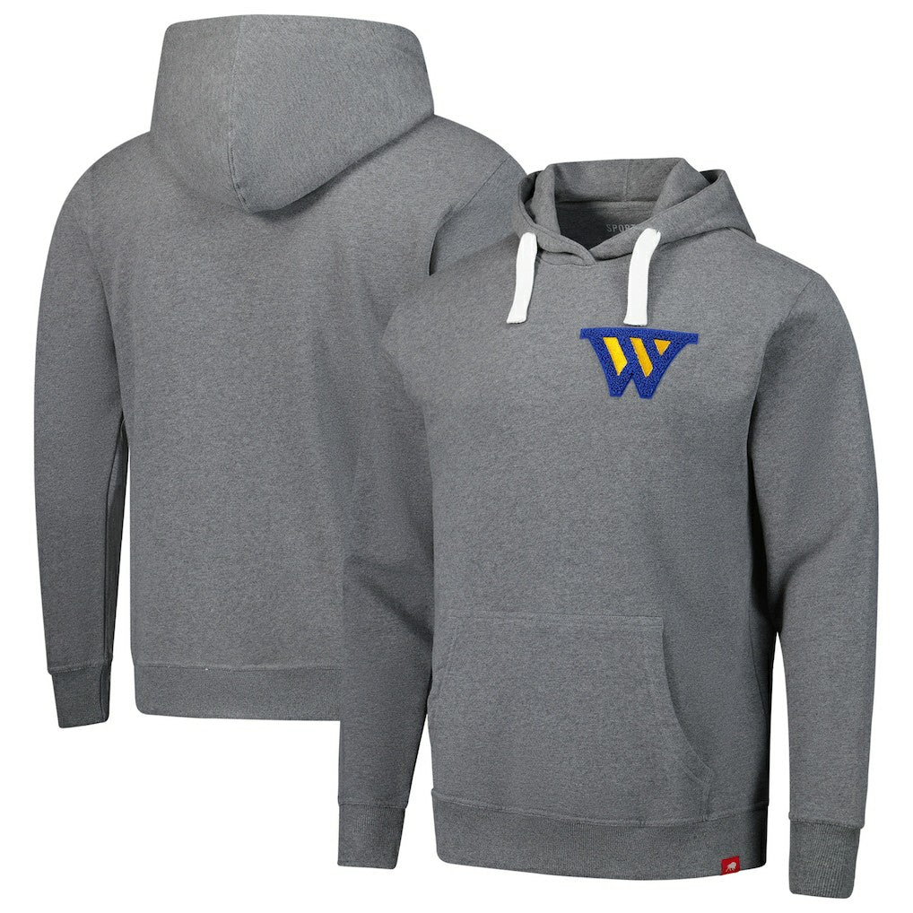 NBA - Golden State Warriors Sportiqe Unisex Varsity Collection Blake Pullover Hoodie - Heather Gray