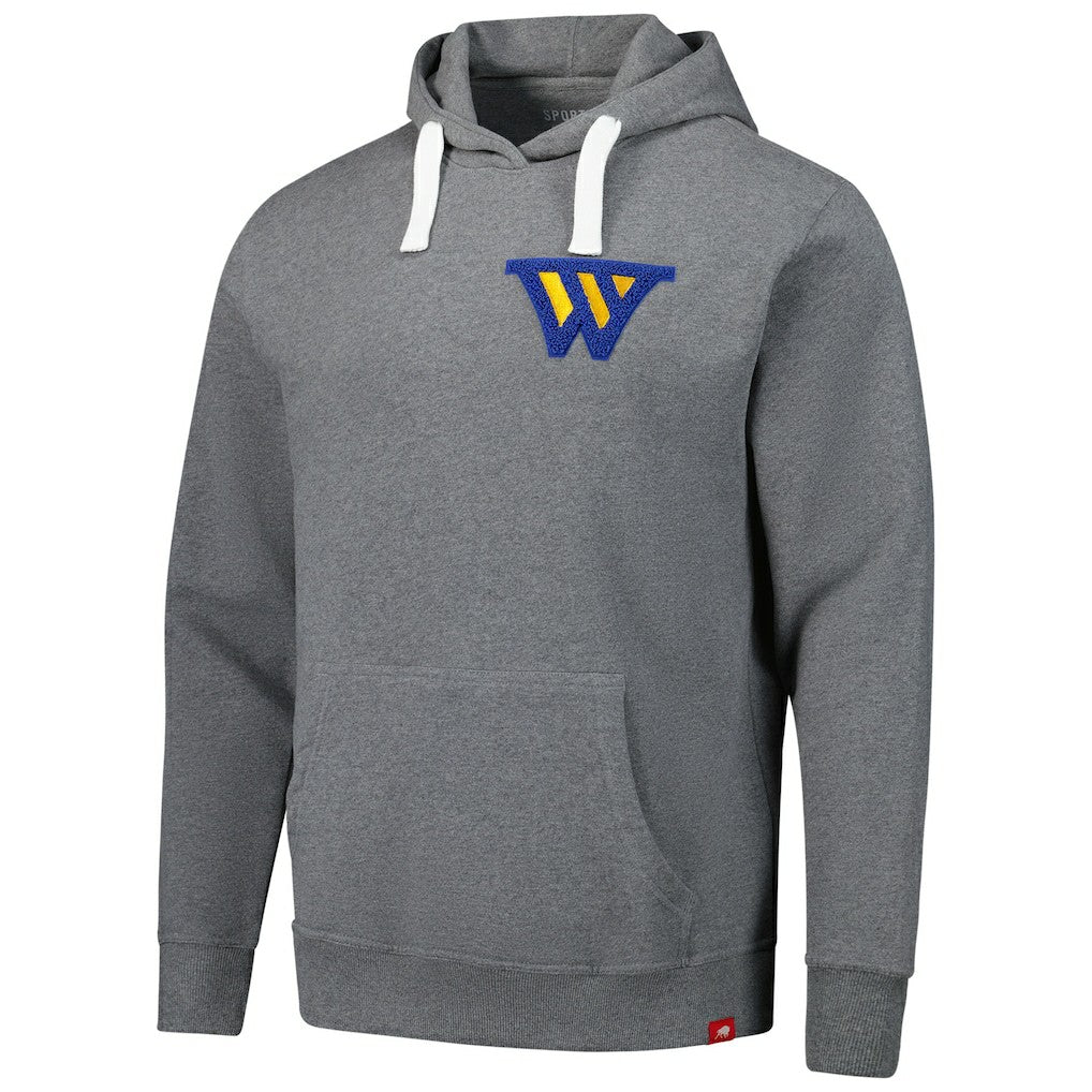 NBA - Golden State Warriors Sportiqe Unisex Varsity Collection Blake Pullover Hoodie - Heather Gray