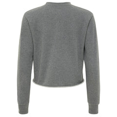 NBA - New York Knicks Sportiqe Women's Varsity Collection Kacey Cropped Pullover Sweatshirt - Heather Gray