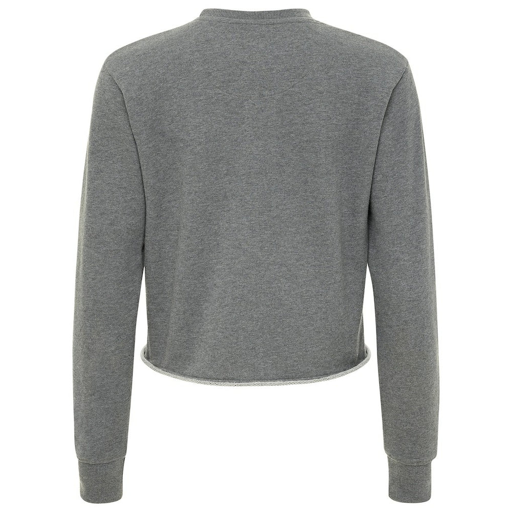 NBA - Boston Celtics Sportiqe Women's Varsity Collection Kacey Cropped Pullover Sweatshirt - Heather Gray