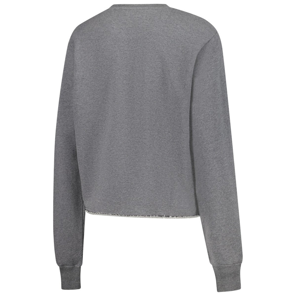NBA - Los Angeles Lakers Sportiqe Women's Varsity Collection Kacey Cropped Pullover Sweatshirt - Heather Gray