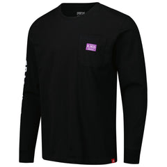 NBA - Sacramento Kings Sportiqe Unisex Wales Heavyweight Pocket Long Sleeve T-Shirt - Black