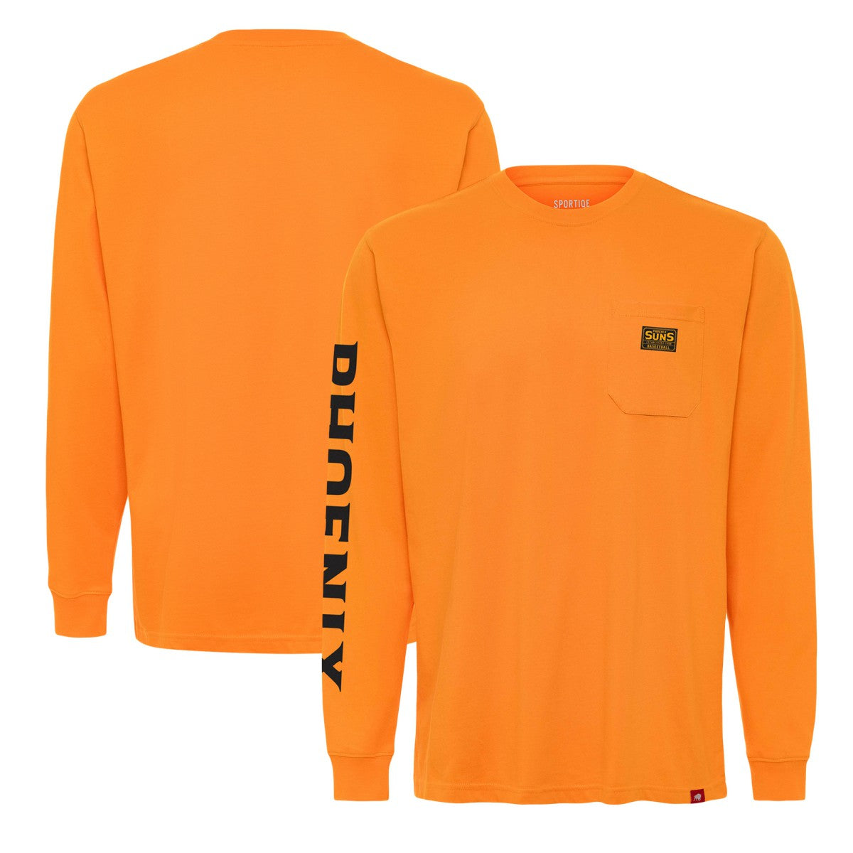 NBA - Phoenix Suns Sportiqe Unisex Wales Heavyweight Pocket Long Sleeve T-Shirt - Orange