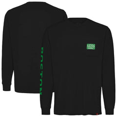 NBA - Boston Celtics Sportiqe Unisex Wales Heavyweight Pocket Long Sleeve T-Shirt - Black